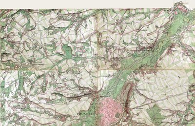 Mappa di Bruxelles da Joseph de Ferraris